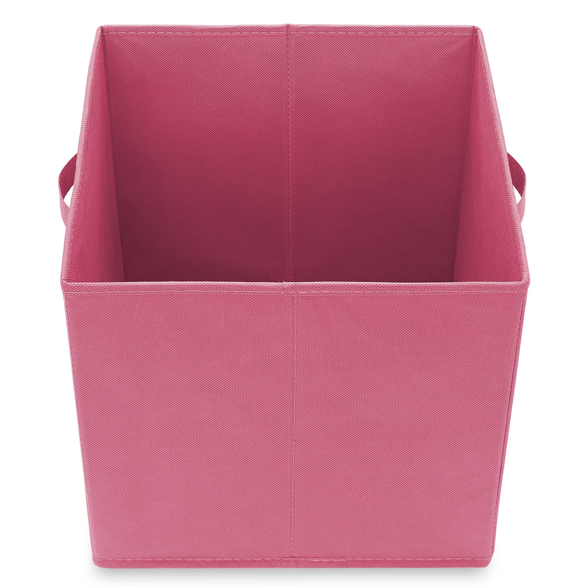 Alt View 3. Casafield - (Set of 12) Collapsible Fabric Cubes - Storage Bins - Hot Pink.