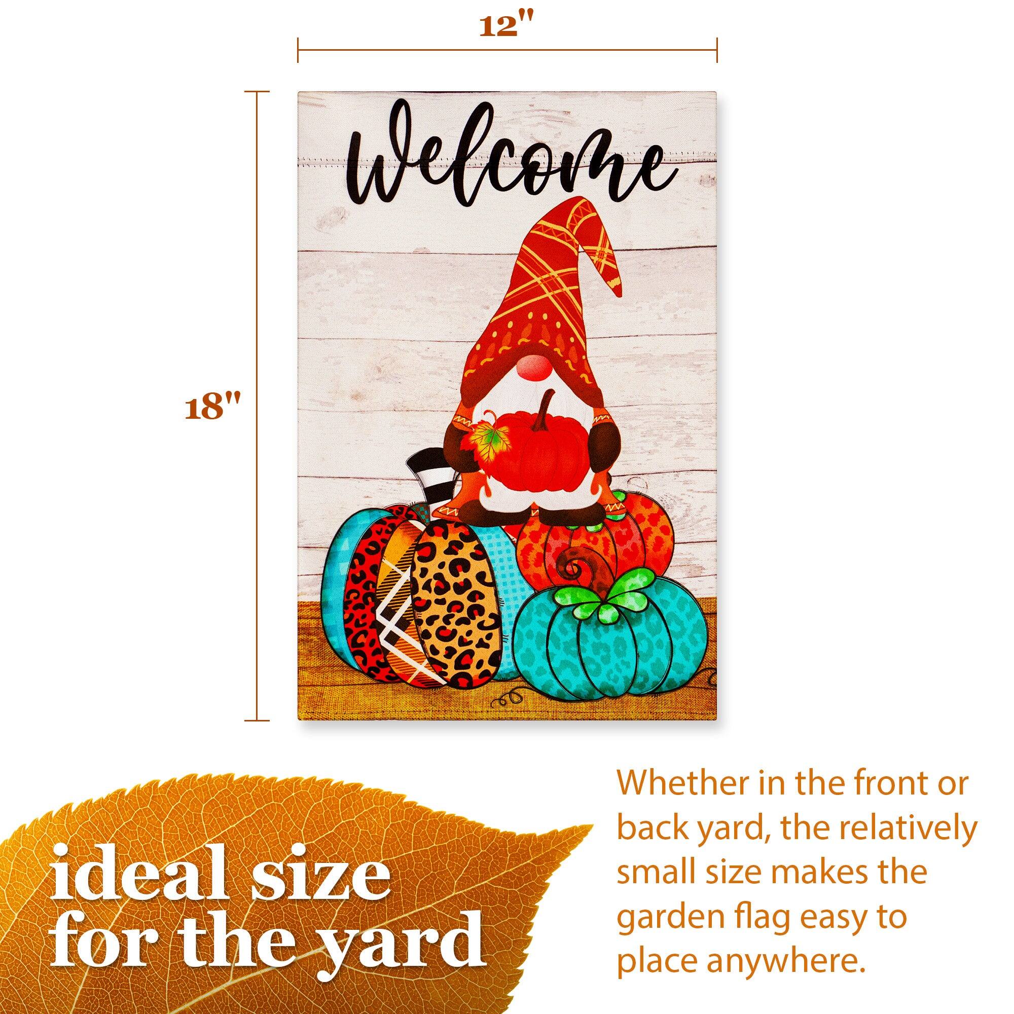 12" x 18"  
Welcome  
ideal size for the yard  

Whether in the front or back yard, the relatively small size makes the garden flag easy to place anywhere.