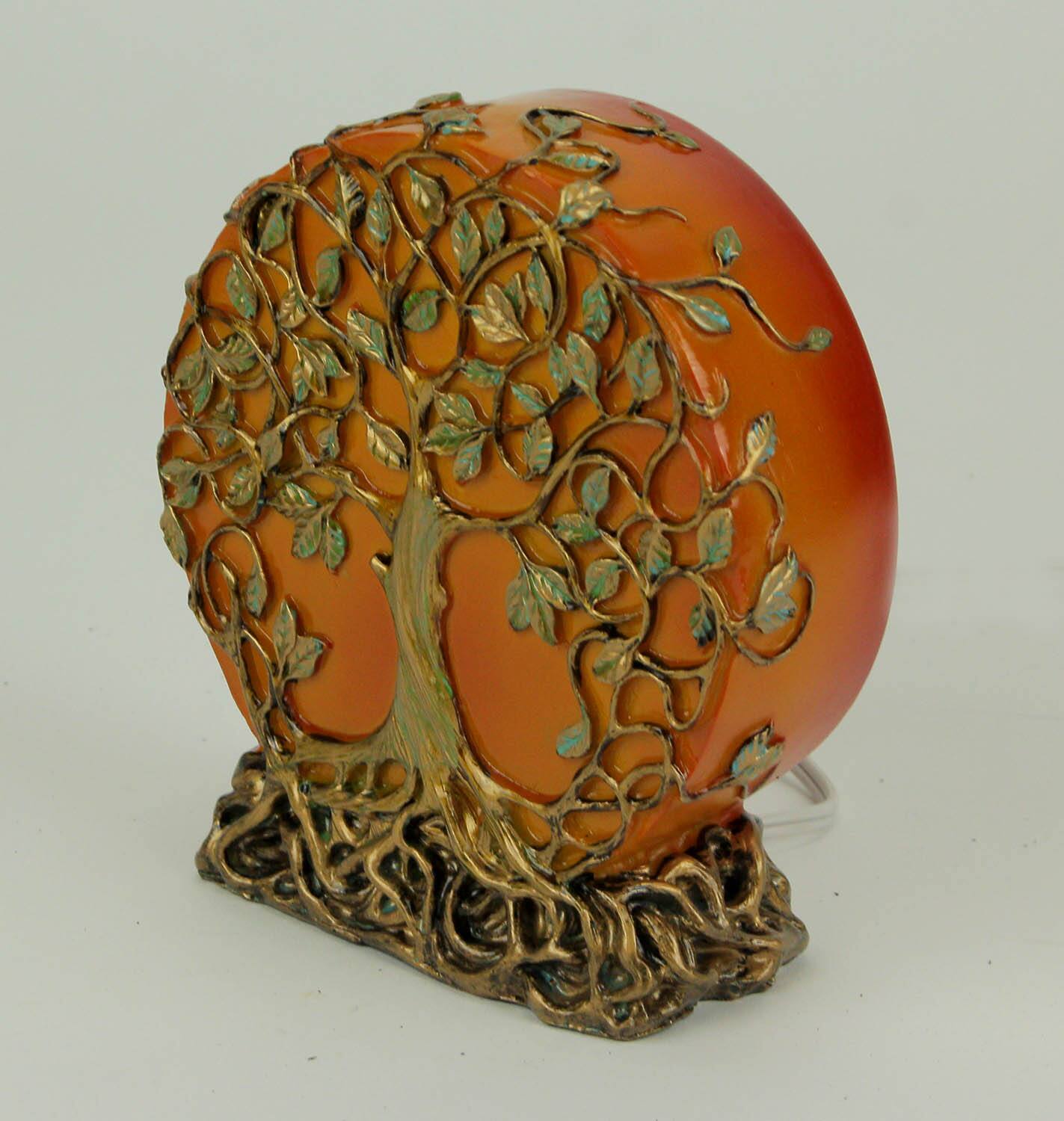 Alt View 1. Zeckos - Glowing Orange Tree of Life Plug-In Night Accent Light 6.25 inch - Orange.