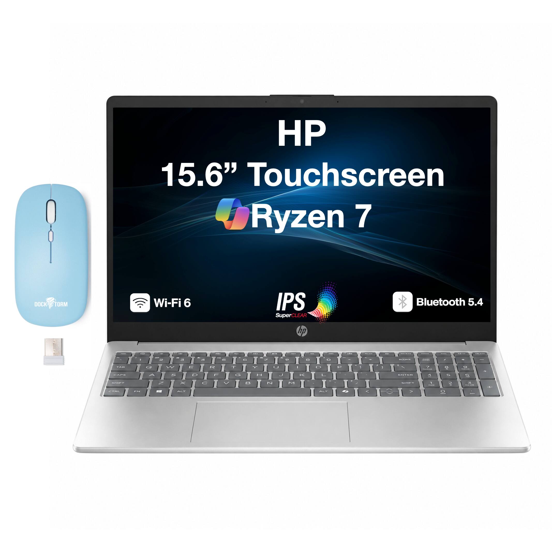 HP 15.6" Touchscreen Ryzen 7  
Wi-Fi 6  
IPS SuperCLEAR hp  
Bluetooth 5.4  
DOCK TORM