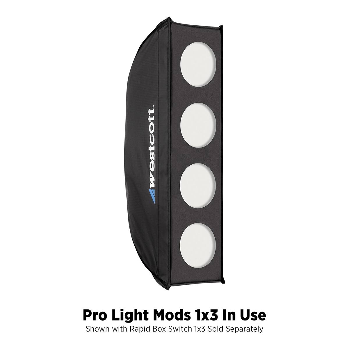 Westcott Pro Light Mods 1x3 In Use Shown with Rapid Box Switch 1x3 Sold Separately