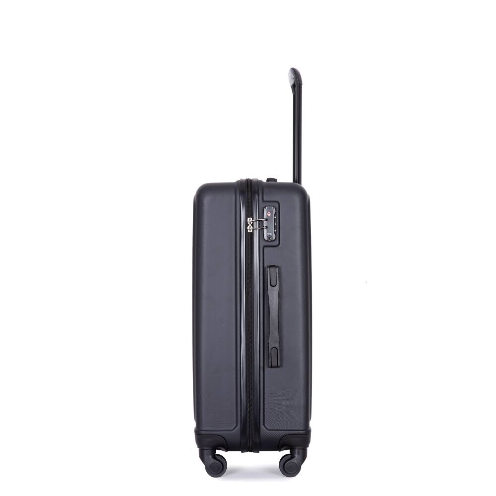 Alt View 2. Ropilly - Ropilly 3 Piece Luggage Set Hardshell Suitcase with Wheels TSA Lock Black 20 24 28 Inch - Black.