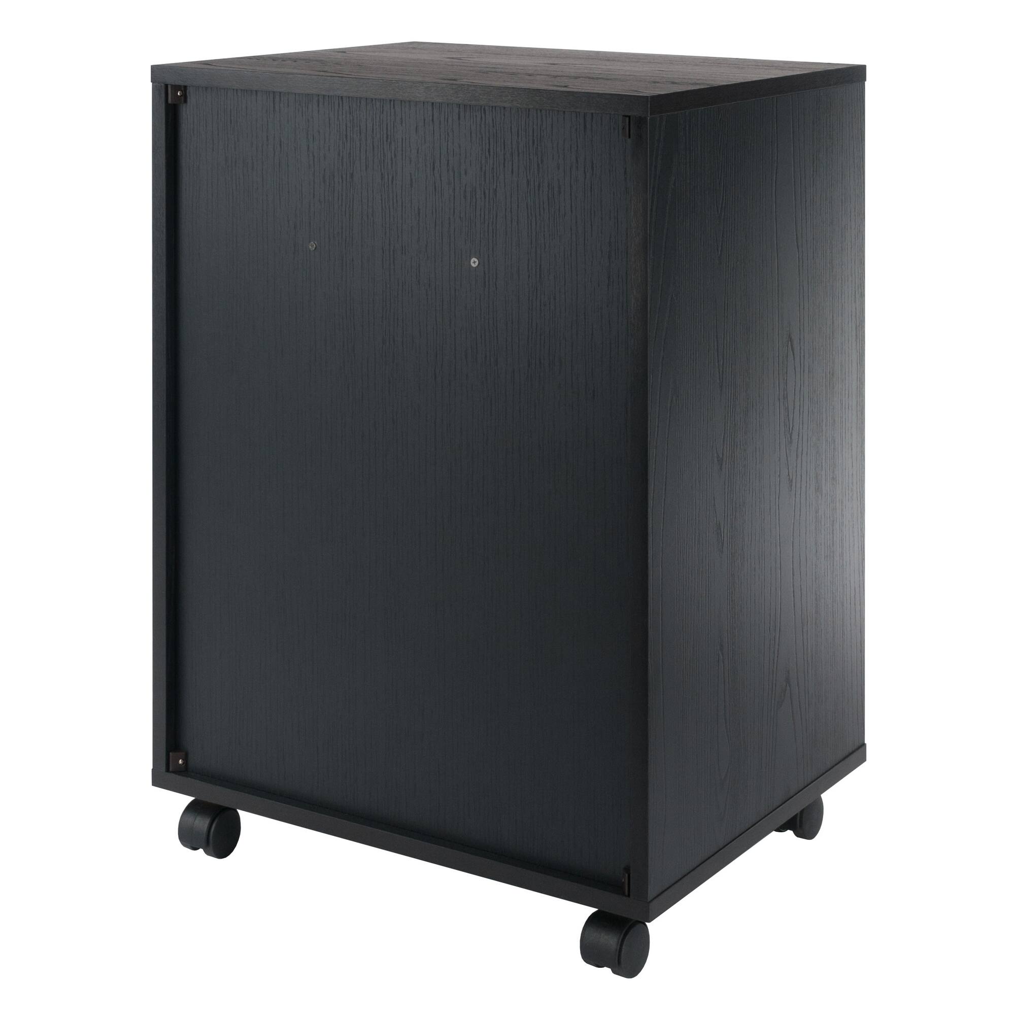 Alt View 8. Winsome Wood - Halifax Bins & Drawers Storage Mobile Cabinet - Black.