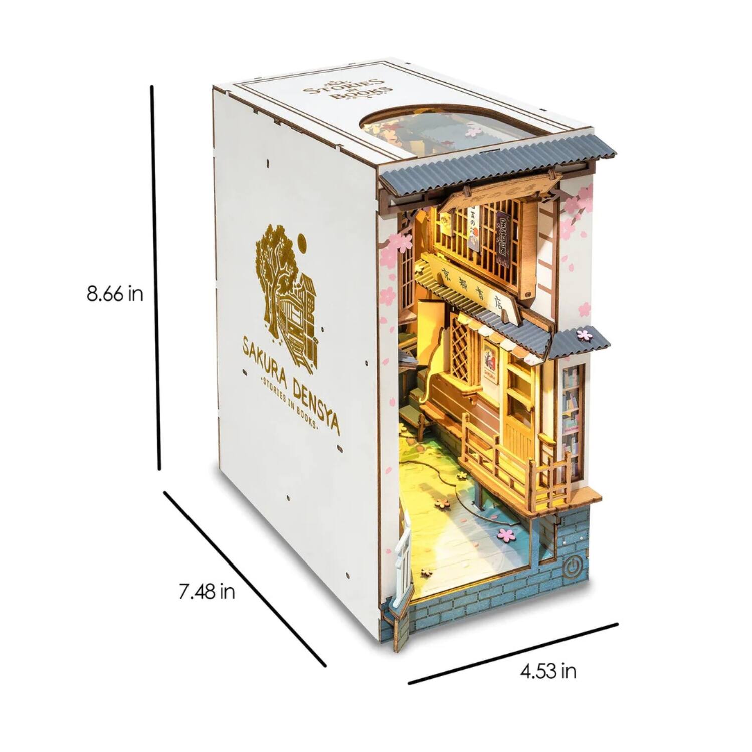 Angle. 3D Puzzle - DIY 3D Book Nook Kit Sakura Densya 340 pcs.