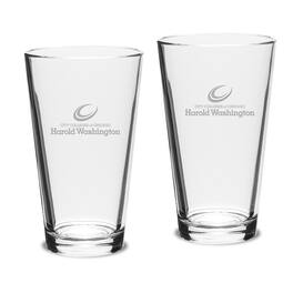 Jardine - Harold Washington College Phoenix 16oz. 2-Piece Classic Pub Glass Set - Multicolor