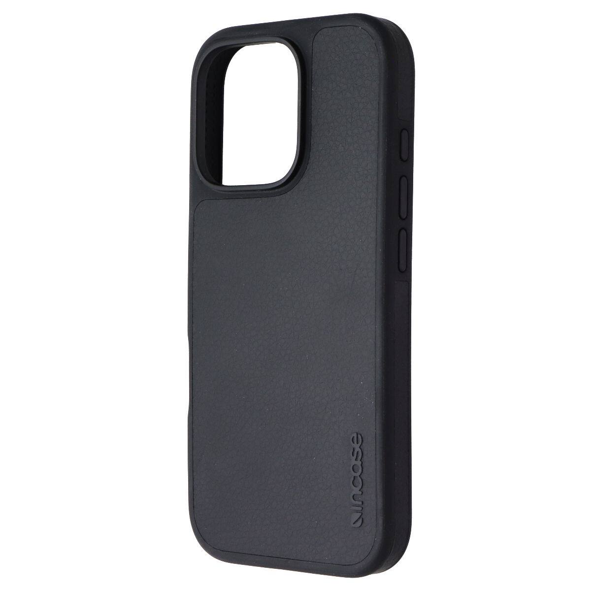 Incase - ICON Case for MagSafe for iPhone 16 Pro - Obsidian Pebbled Plant Leather - Black
