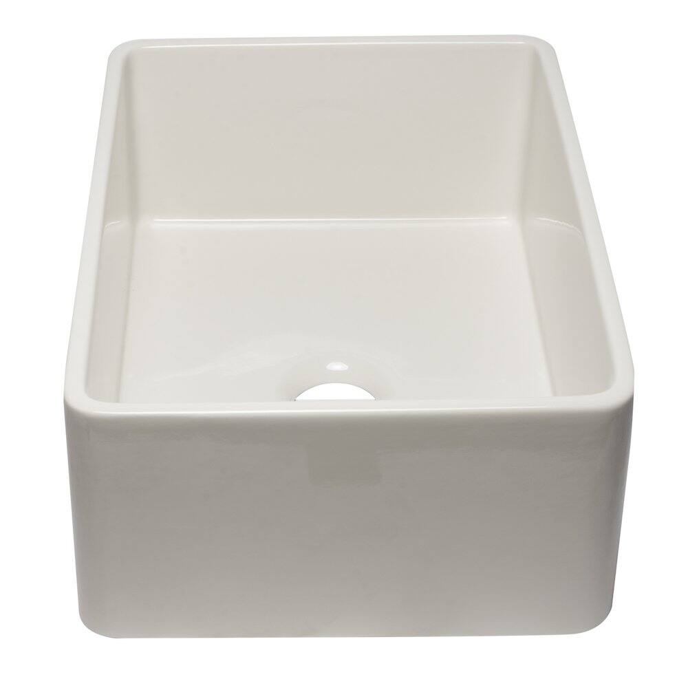 Alt View 2. Alfi - ALFI brand 30 inch Biscuit Reversible Single Fireclay Farmhouse Kitchen Sink - Beige.