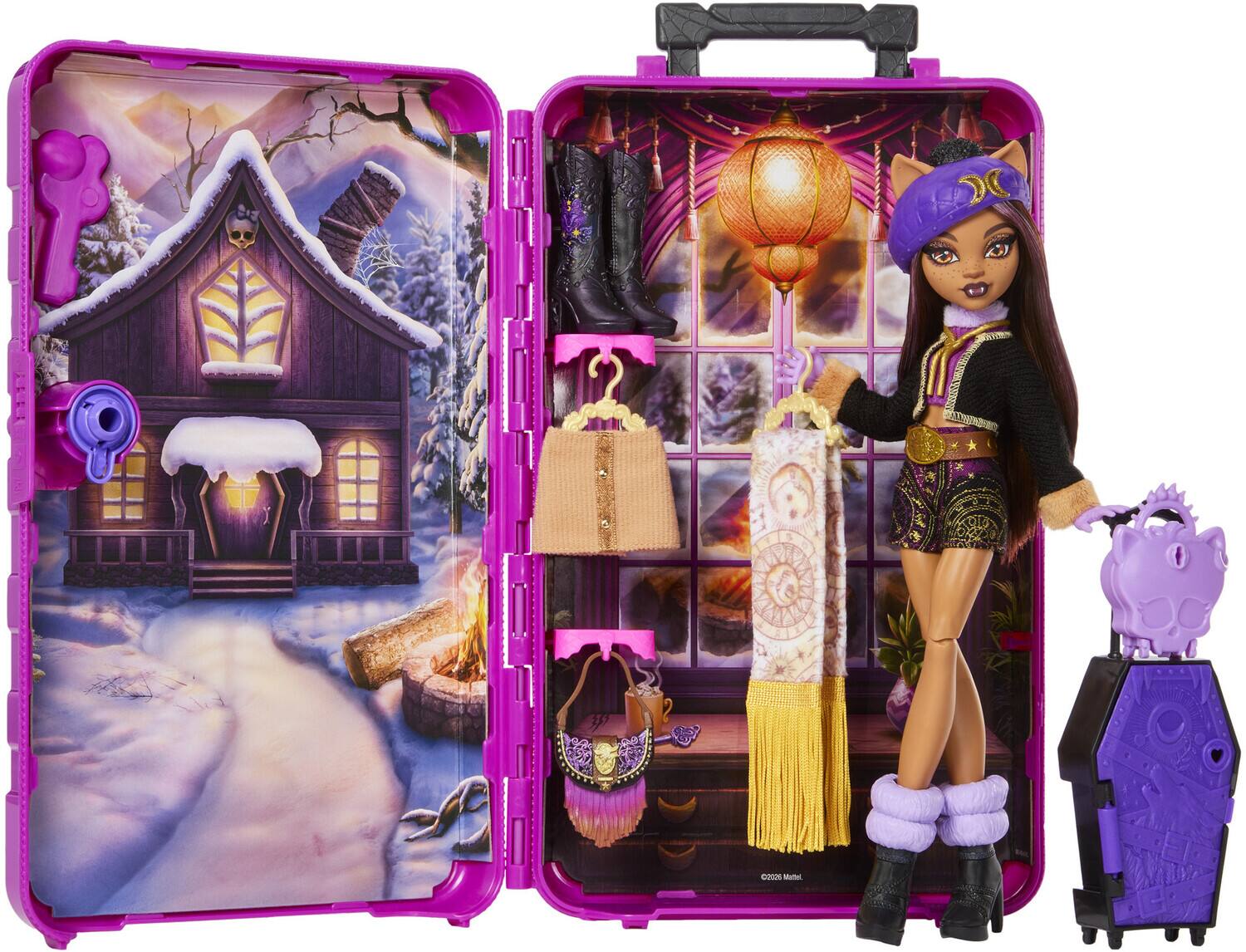Alt View 2. Mattel - Monster High Skulltimate Secrets: Cabin Slay-Cation Clawdeen Wolf Doll and Playset   - COLLECTIBLES - Multicolor.