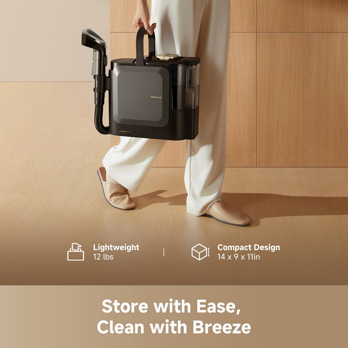 DREAME Lightweight 12 lbs | Compact Design 14 x 9 x 11in Store with Ease, Clean with Breeze