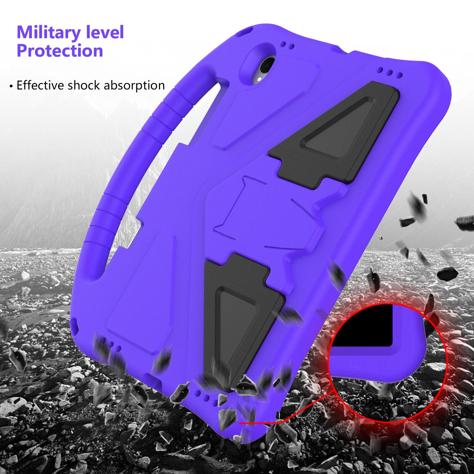 Military level Protection  
- Effective shock absorption