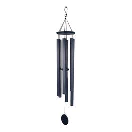 FC Design - 55" Long Navy Blue Wood Top Wind Chime Outdoor Patio or Garden Hanging Decoration - Multi-Color