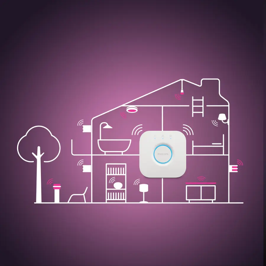 Alt View 13. Philips - Hue A19 Bluetooth 60W Smart LED Starter Kit - White and Color Ambiance.