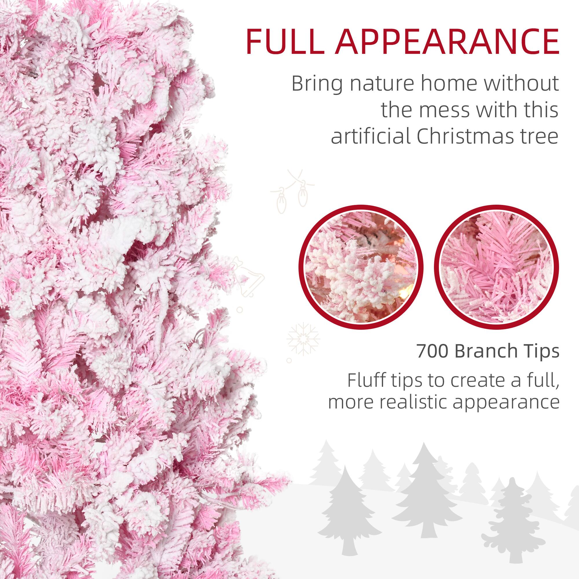 FULL APPEARANCE: Bring nature home without the mess with this artificial Christmas tree. 700 Branch Tips. Fluff tips to create a full, more realistic appearance.