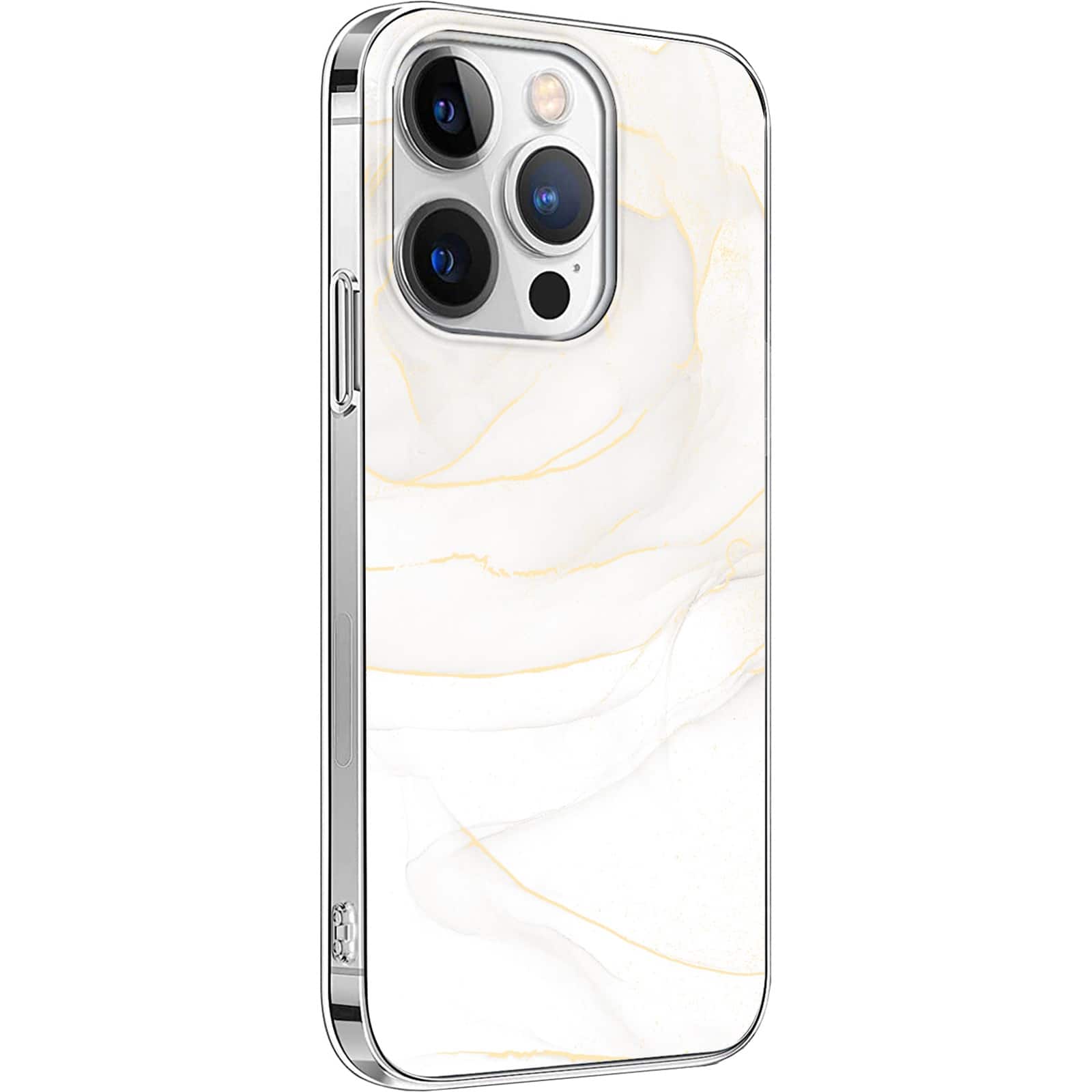 Angle. SaharaCase - Marble Series Case for Apple iPhone 14 Pro - White Marble.
