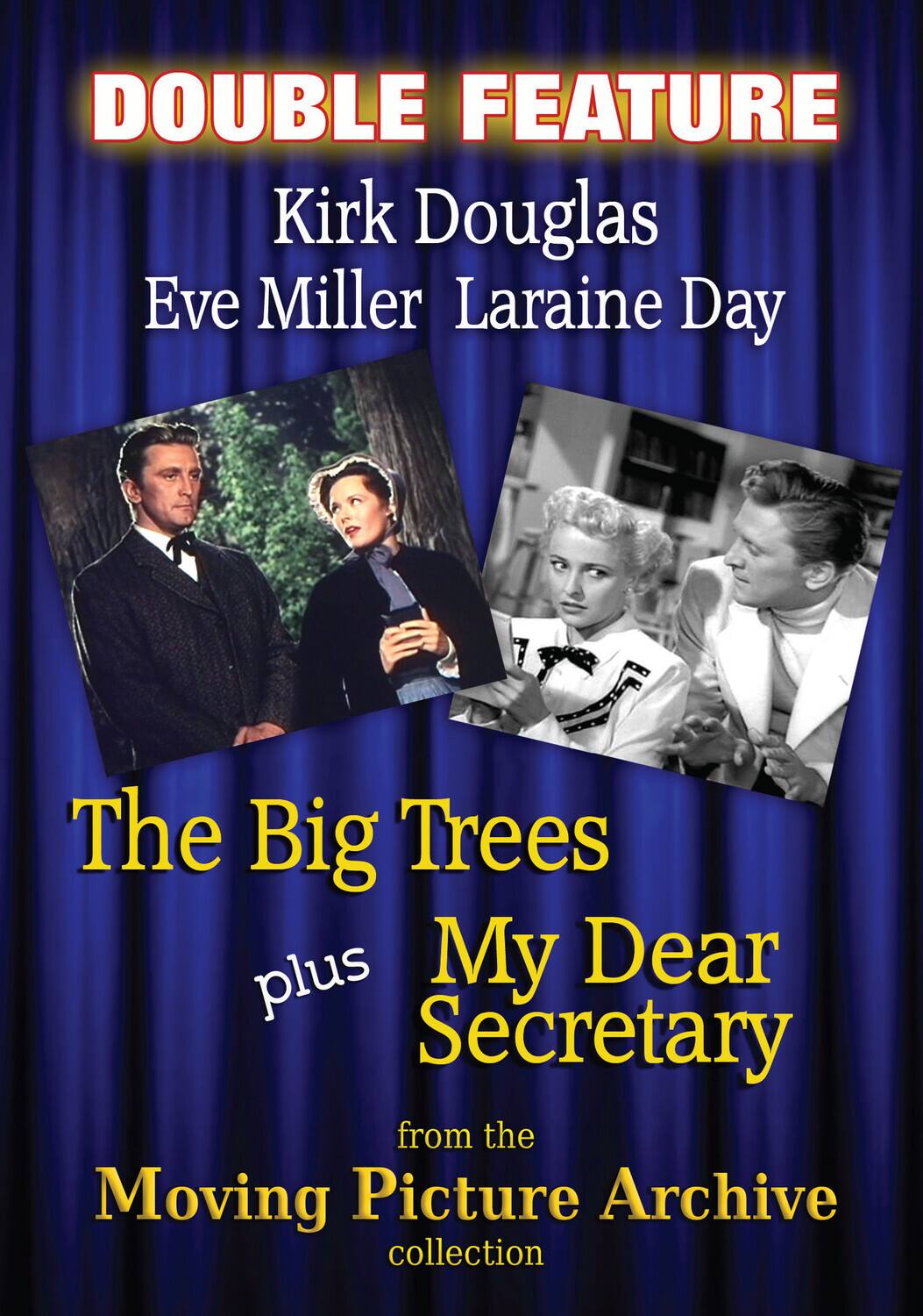 Front. Kirk Douglas Double Feature: The Big Trees / My Dear Secretary   - DVD.