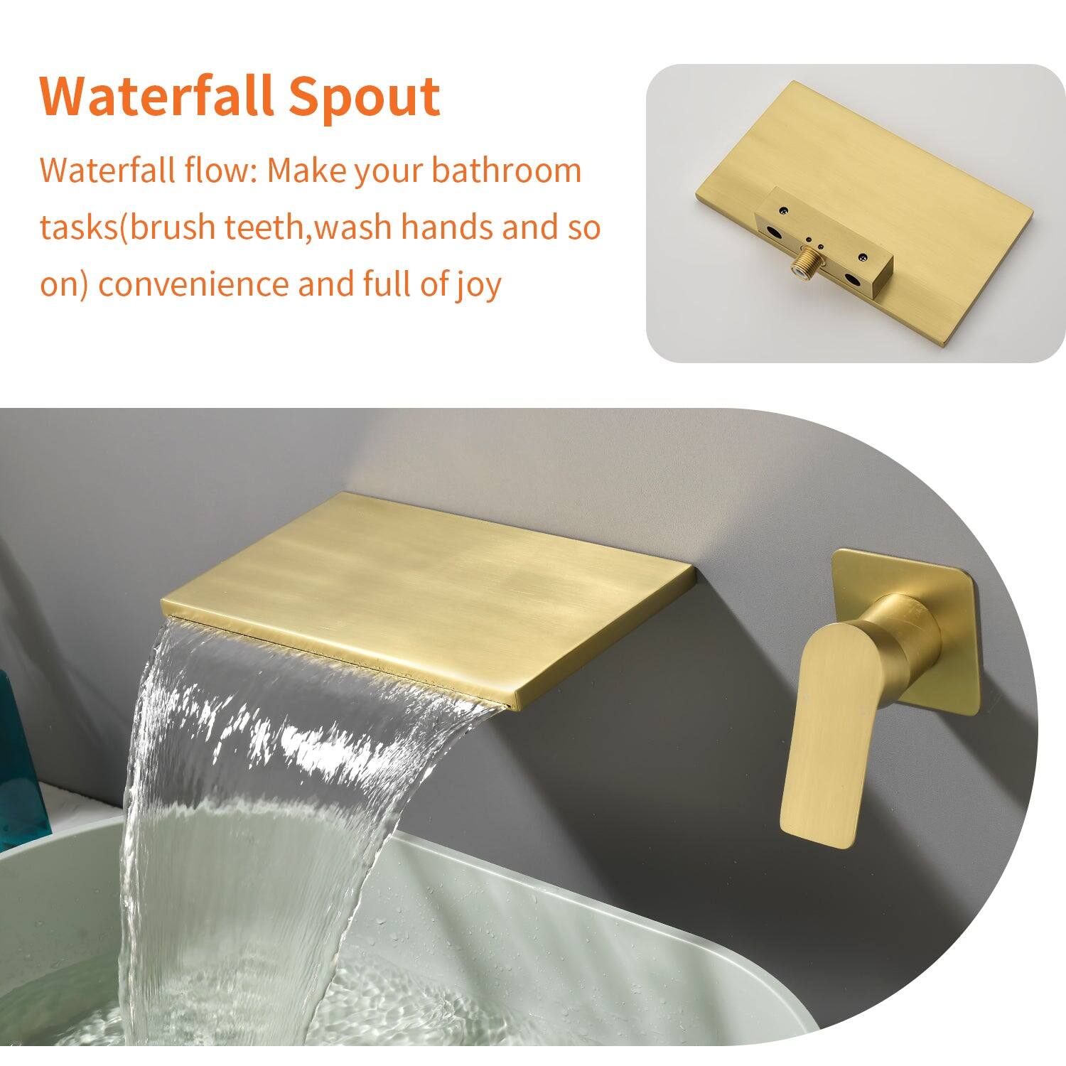 Waterfall Spout

Waterfall flow: Make your bathroom tasks (brush teeth, wash hands and so on) convenience and full of joy