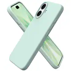 Front. Ornarto - ORNARTO Designed for iPhone 17 Case 6.3", Liquid Silicone Soft Gel Rubber Shockproof Protective Case-Mint Green - Mint Green.