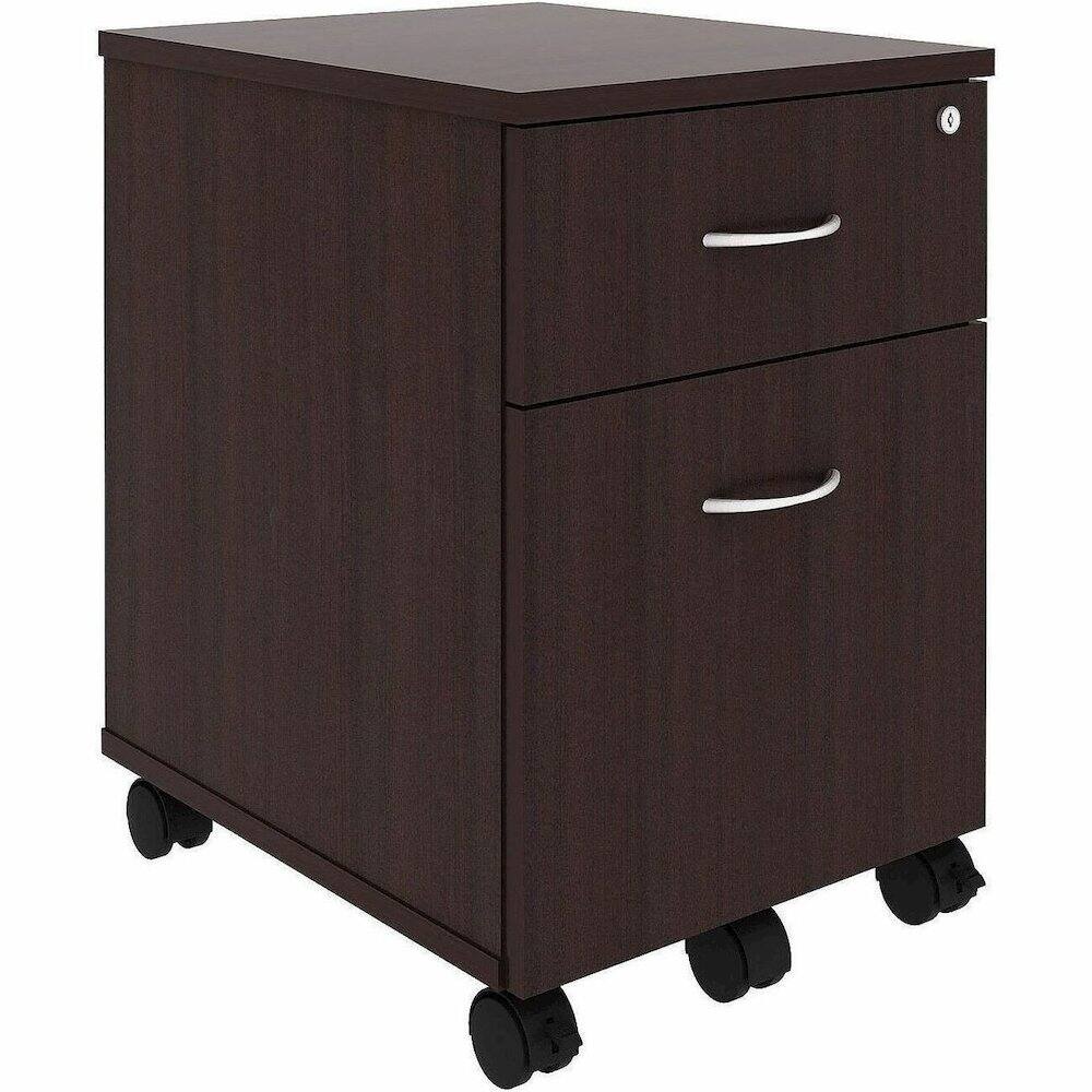 Lorell - File Cabinet - for File, Box - Mobility - No - Espresso