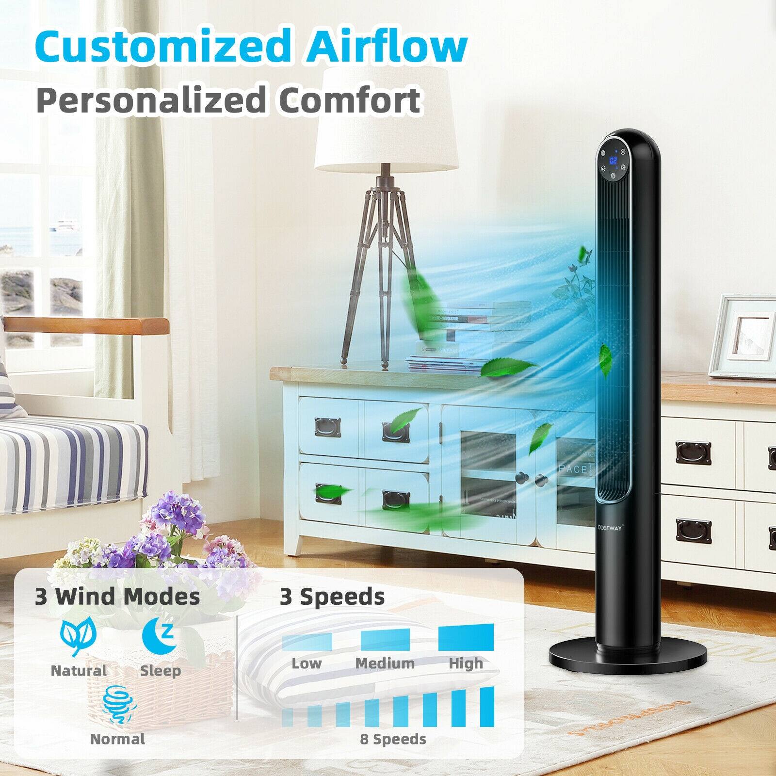 Customized Airflow Personalized Comfort

3 Wind Modes
Natural Sleep Normal
3 Speeds
Low Medium High 8 Speeds