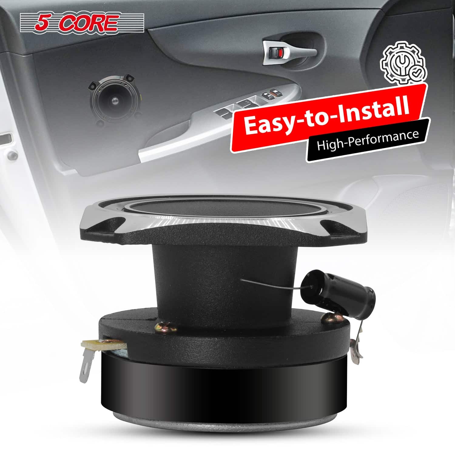 5 CORE 5Core Tweeters Speakers Car Audio Pair 600W Peak 3.5 Inch