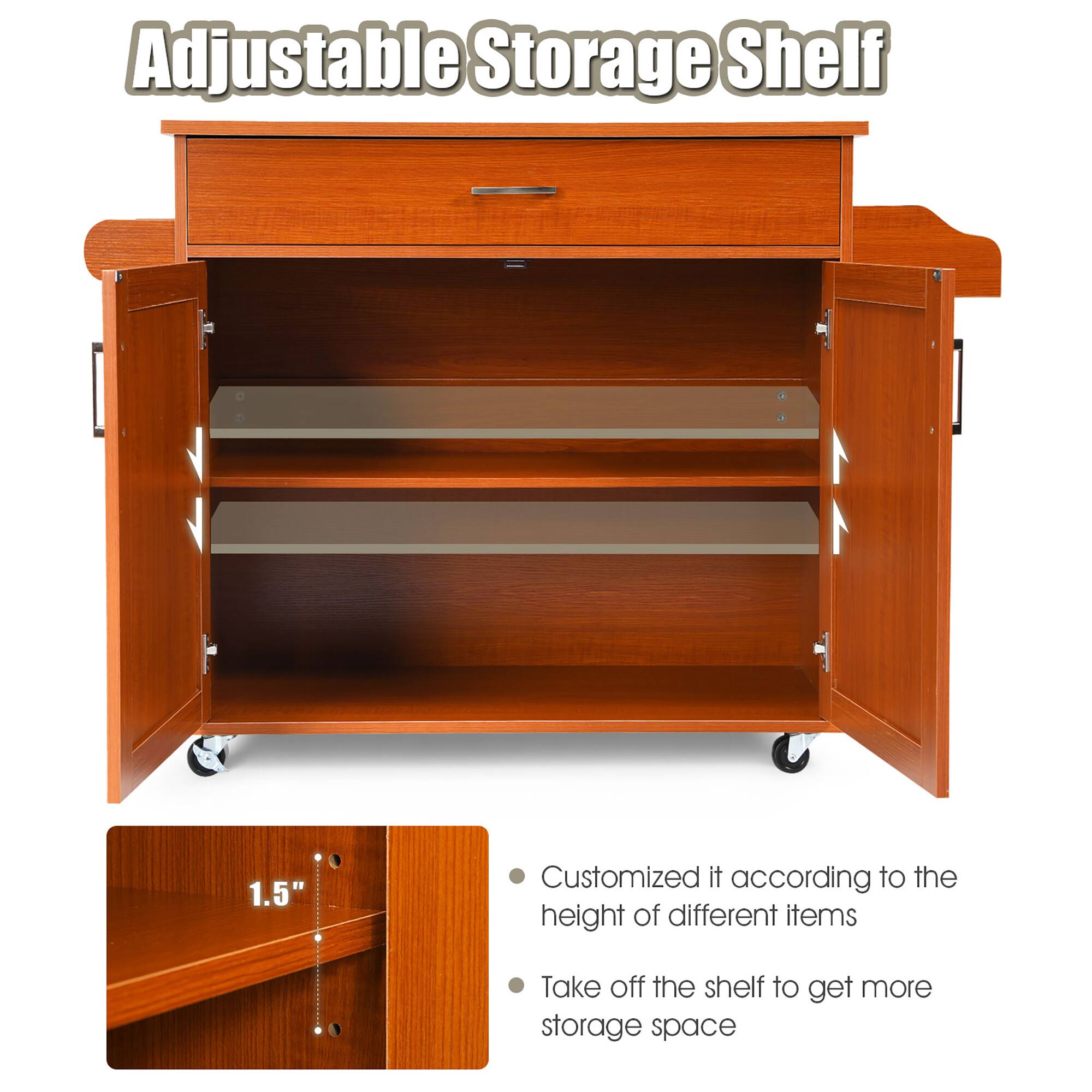 Adjustable Storage Shelf

Customized it according to the height of different items

Take off the shelf to get more storage space

1.5"