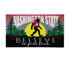 Evergreen Enterprises - Washington State Cougars 28" x 16" Bigfoot Believe in Your Team Turf Door Mat - Multicolor