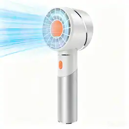 PRIMEPLUS - Portable Turbo Handheld Fan 7000rpm, USB Rechargeable Mini Personal Fan for Travel Outdoor Gift Makeup, 3-16H - Silver White