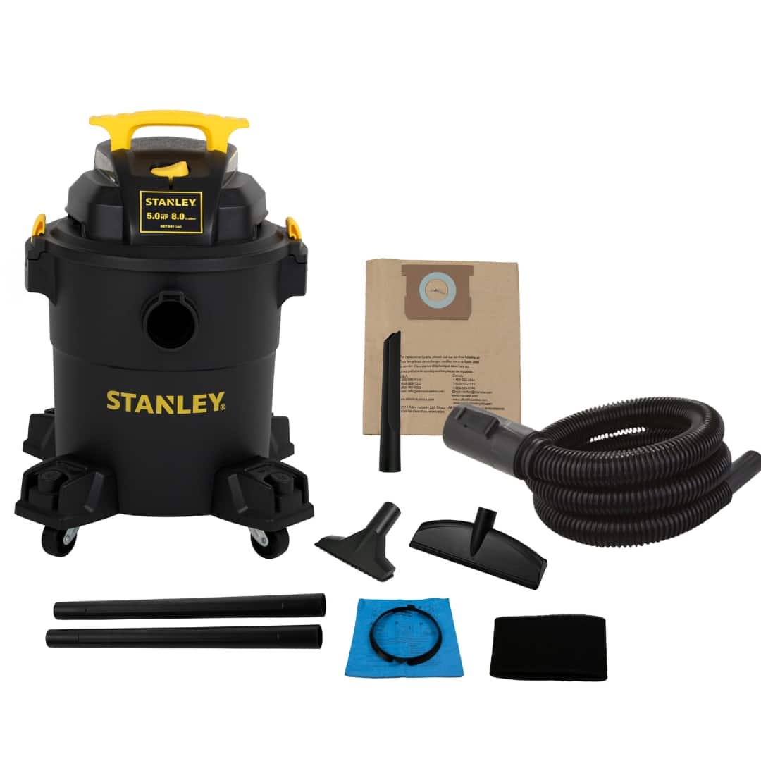 Angle Zoom. Stanley - 6 Gallon wet/dry vacuum - Black.