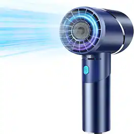 Loheer - Handheld Fan 4-Speed Rechargeable Mini Portable Turbo Fan 16H Runtime for Travel and Office
