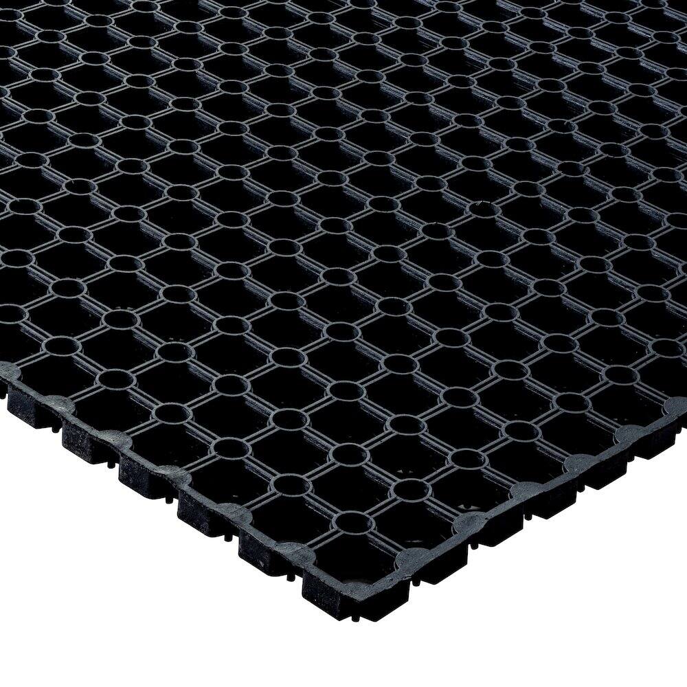 Angle. Floortex - Doortex® Octomat All Seasons Black Outdoor Entrance Mat - 40" x 60" - Black.