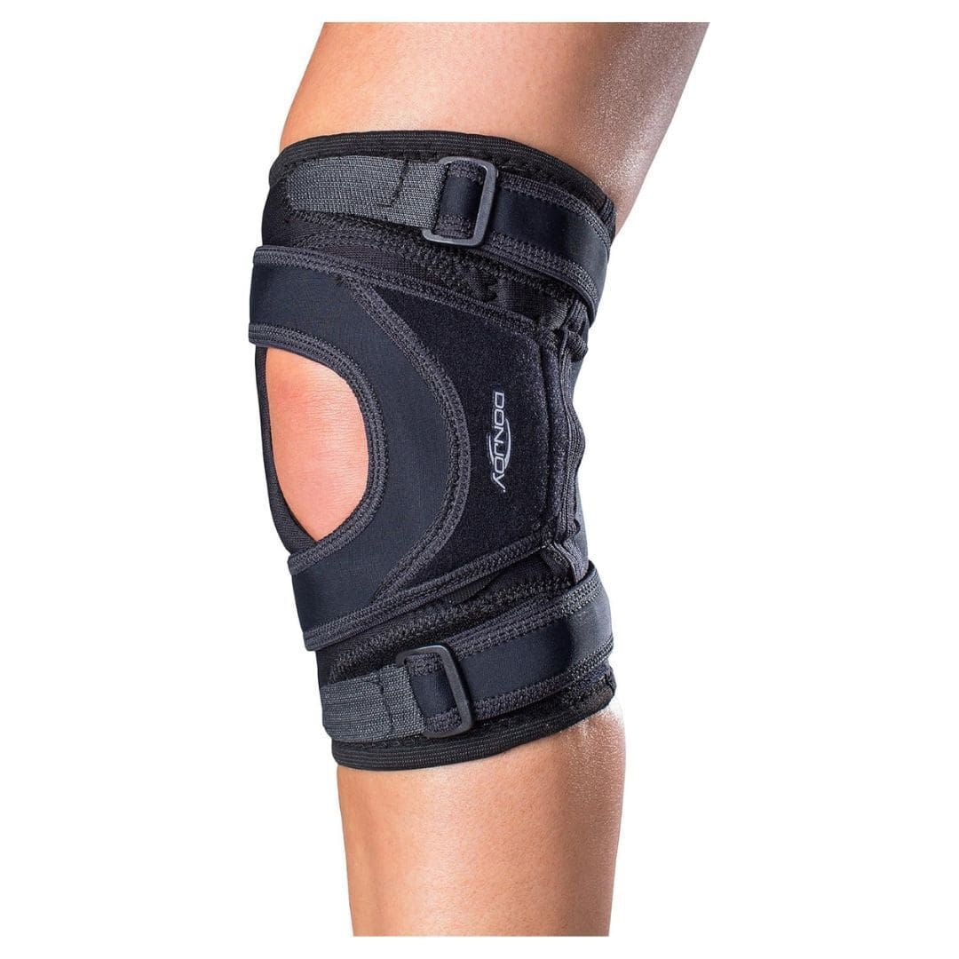 DonJoy - Tru-Pull Lite Knee Support Brace: Left Leg, X-Large - Black