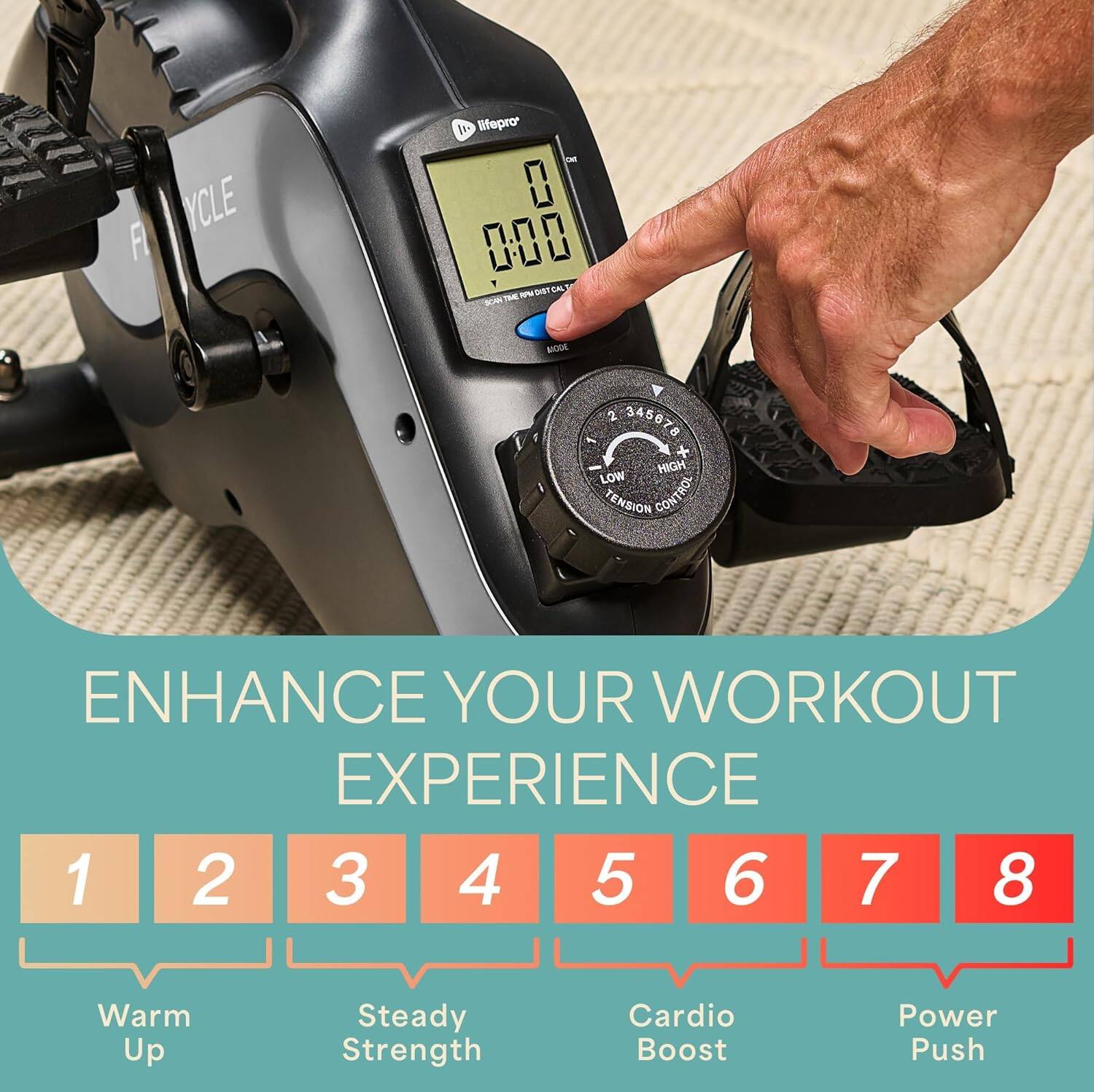 ENHANCE YOUR WORKOUT EXPERIENCE

1. Warm Up
2. Steady Strength
3. Cardio Boost
4. Power Push