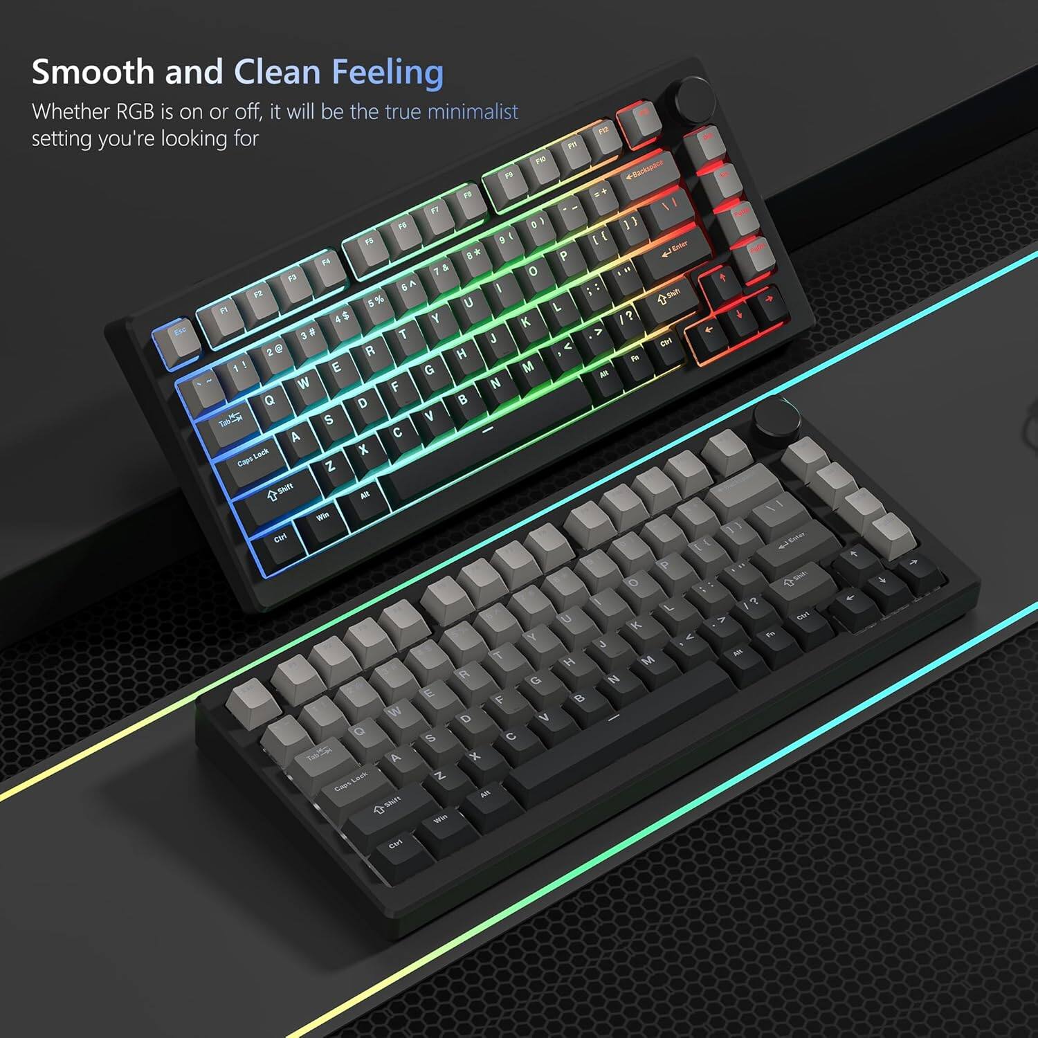 Smooth and Clean Feeling  
Whether RGB is on or off, it will be the true minimalist setting you're looking for