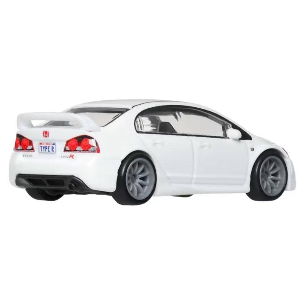 Left. Hot Wheels - 2007 Honda Civic Type R RHD (Right Hand Drive) White "Ronin Run II" Series Diecast Model Car by Hot Wheels - White.
