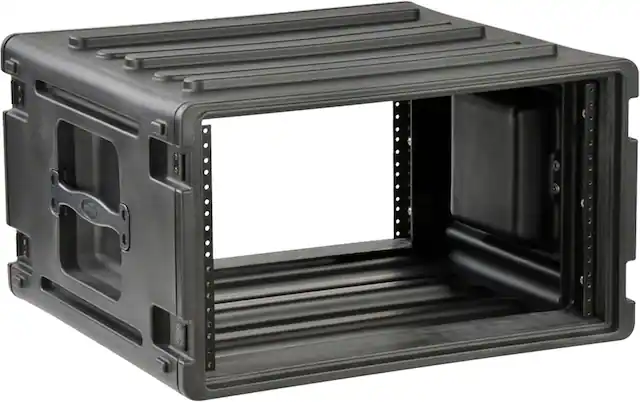 Front. SKB - SKB 1SKB-R6U Roto Rack Case, Black.