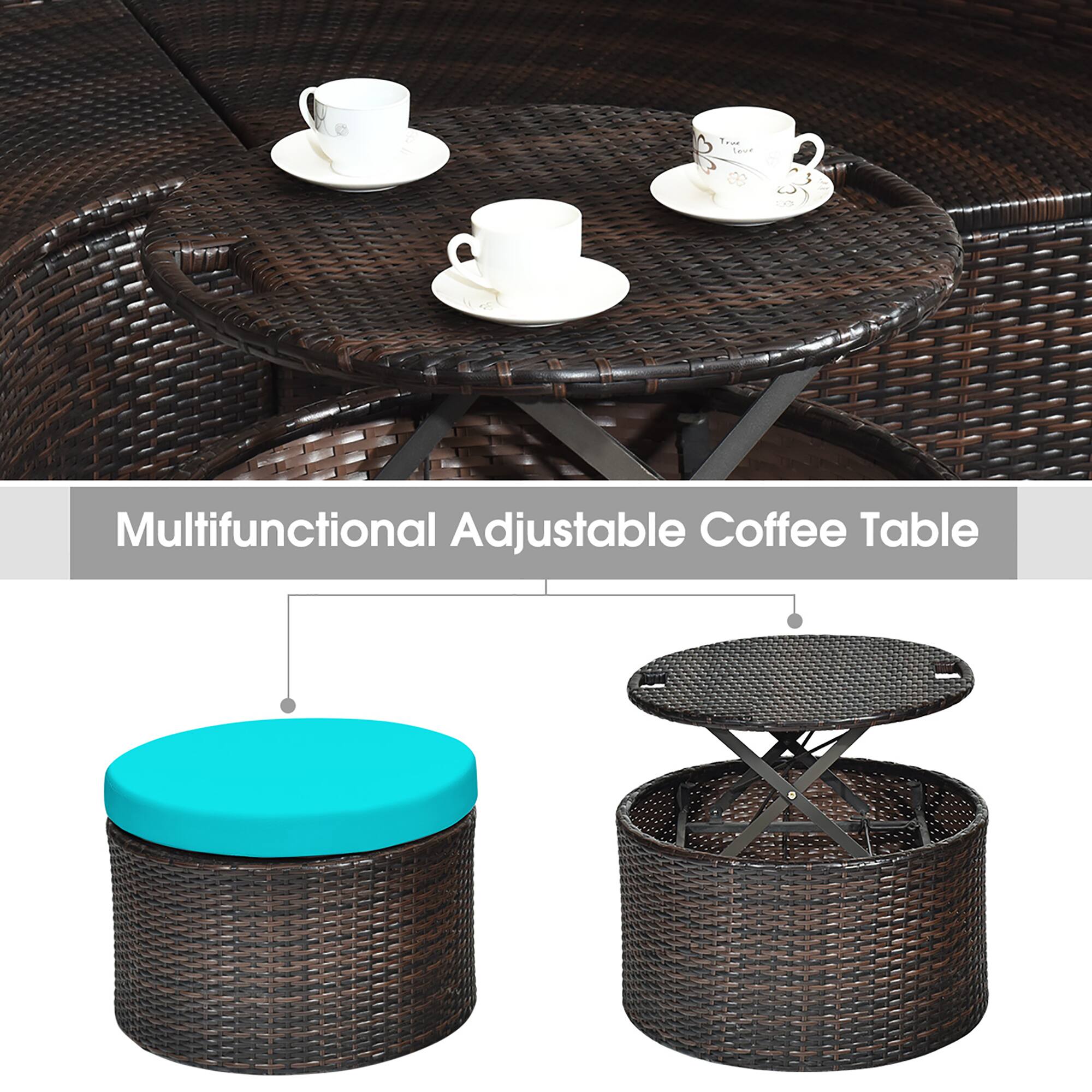 Multifunctional Adjustable Coffee Table