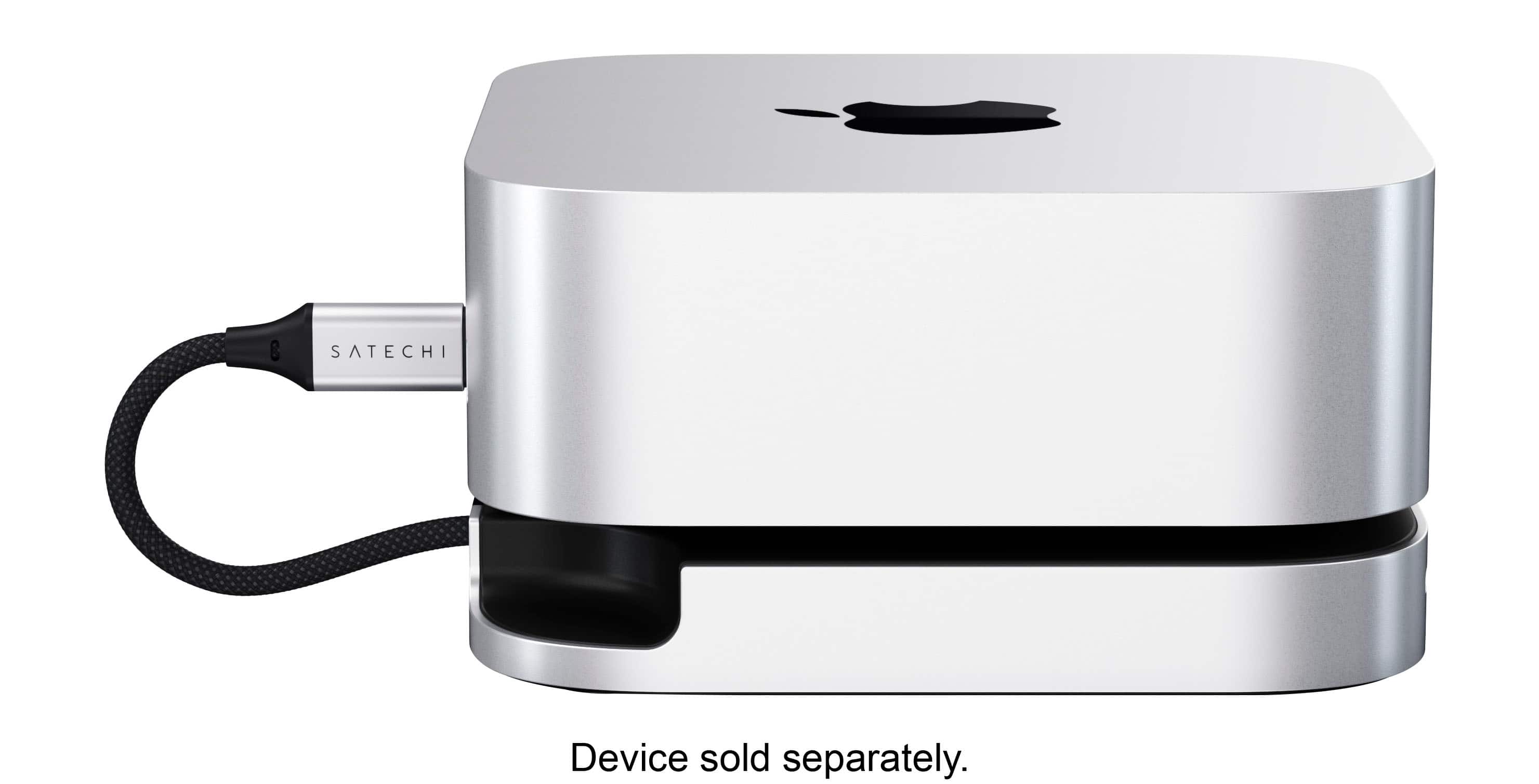 The text on the image reads "Satechi Device sold separately."