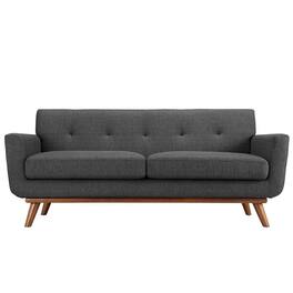 Engage Upholstered Fabric Loveseat by Modway - Gray