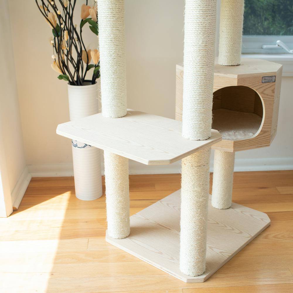 Alt View 2. Armarkat - Real Wood Premium Scots Pine 54Inch Cat Tree With Three Levels Perch Condo - Beige.