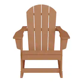 WestinTrends - Malibu Outdoor / Patio Poly Adirondack rocking chair - Teak