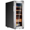 Front. KingChii - KingChii 35L Thermoelectric Cigar Humidor, 200-Cigar Electric Cabinet with Temp & Humidity Control - Silver.