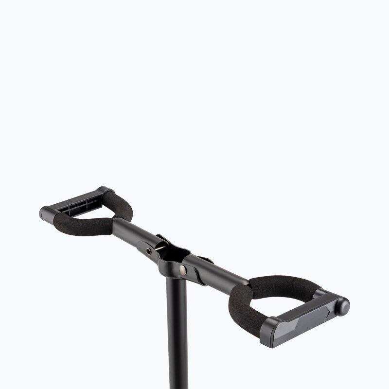 Alt View 3. On Stage Stands - On-Stage GS7221BD Deluxe Folding Double Guitar Stand,Black - Black.
