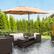 Angle. Outsunny - Patio Umbrella 15' Steel Rectangular Outdoor Double Sided Market with base - Coffee.