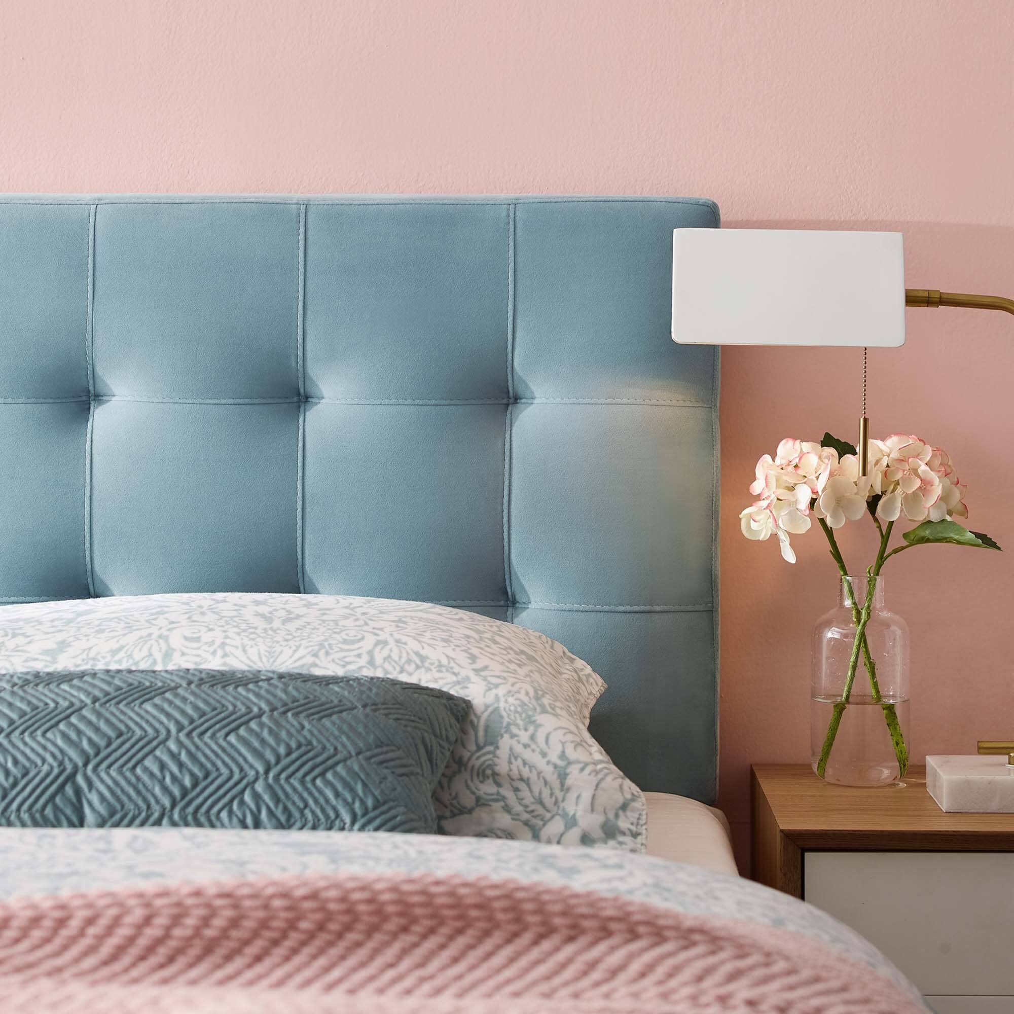 Alt View 3. Modway - Lily Biscuit Tufted Performance Velvet Queen Headboard by Modway - Blue.