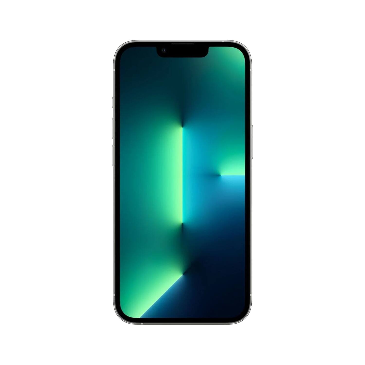 Left. Apple - iPhone 13 Pro A2483 (Fully Unlocked) 512GB w/ Pre-Installed Tempered Glass - Silver.