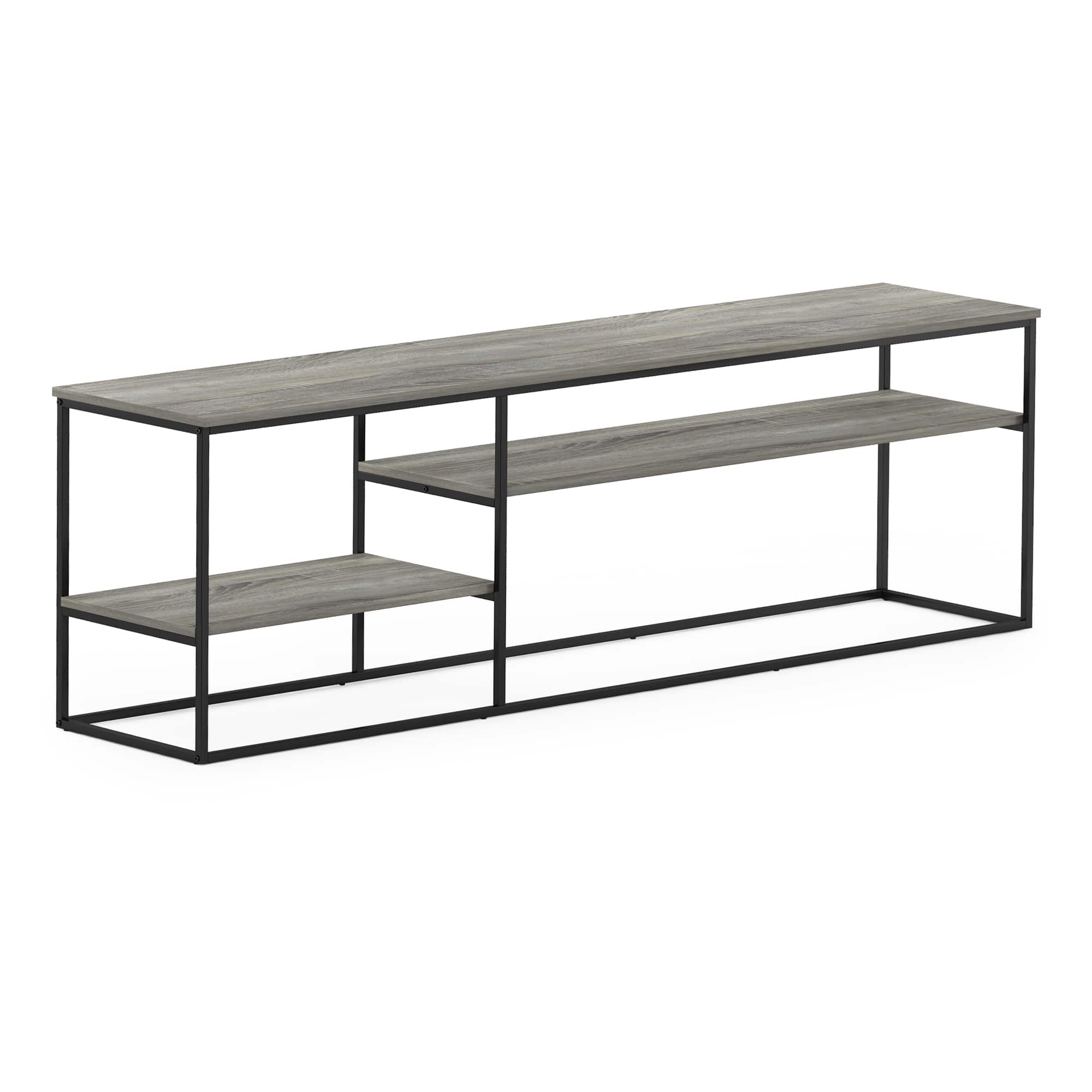 Furinno - Moretti Modern Lifestyle TV Stand for TV up to 78 Inch - French Oak Grey