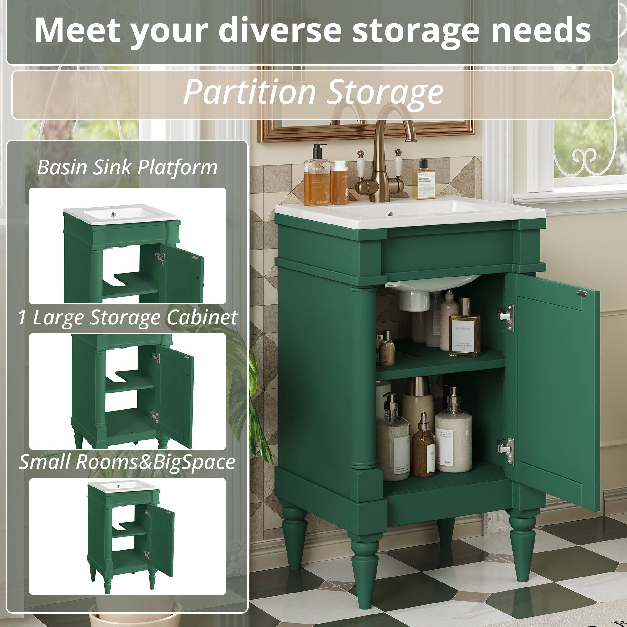 Meet your diverse storage needs

Partition Storage

Basin Sink Platform

1 Large Storage Cabinet

Small Rooms & Big Space