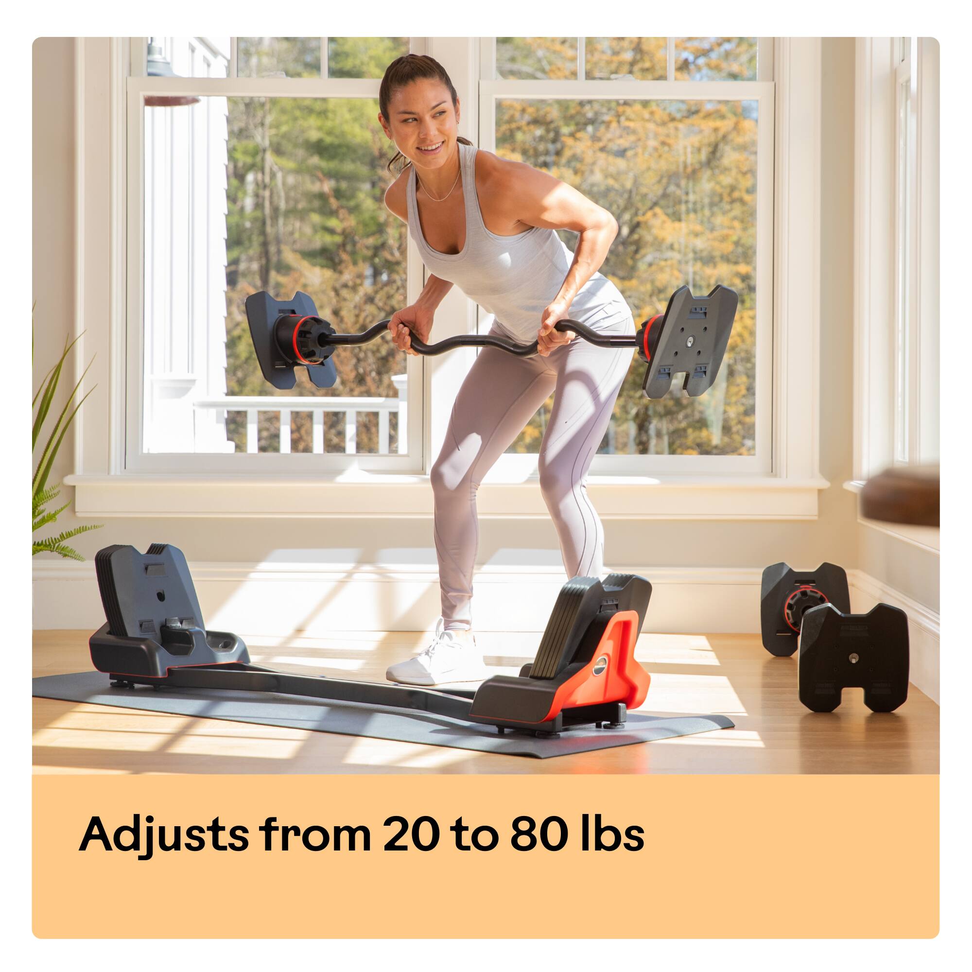 Adjusts from 20 to 80 lbs
