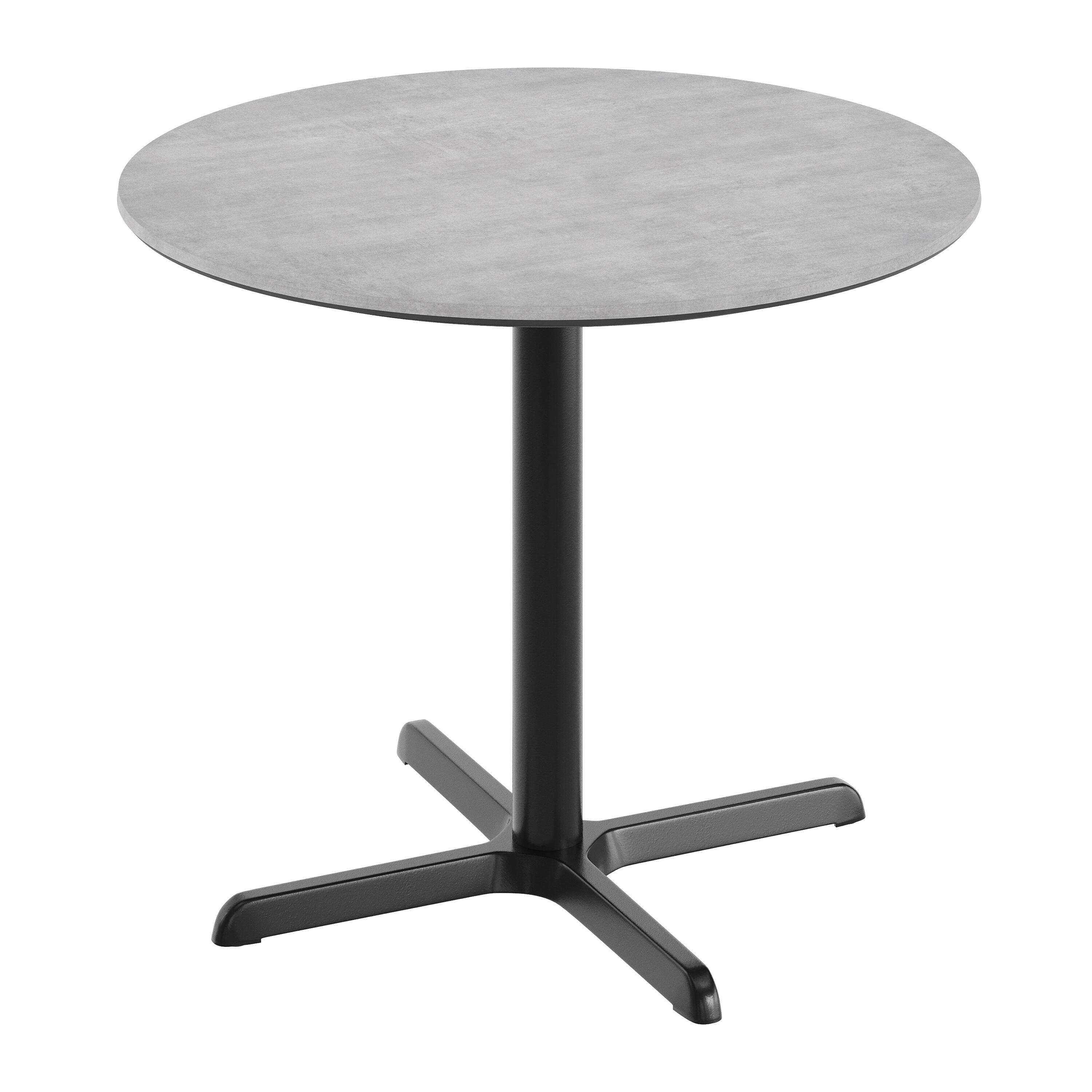 Gray Faux Concrete/Black Base