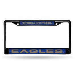 Rico Industries - Georgia-Southern Eagle's Black Metal License Plate Frame Holder - Multi